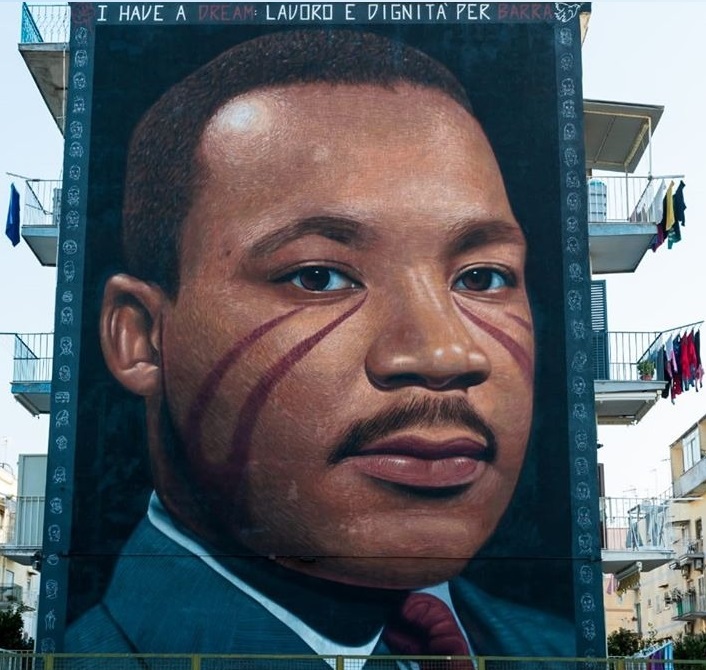 Murale di Martin Luther King di Jorit Agoch a Barra.