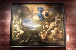 Dipinto “Enea reso immortale da Venere” di Luca Giordano proveniente dai Musei Civici di Palazzo Chiericati a Vicenza.