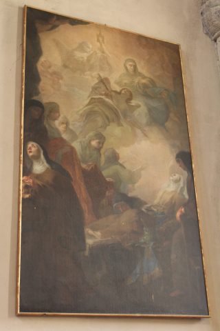 Dipinto della Morte di Santa Chiara del pittore Pietro Bardellino, collocato all'interno della Cappella di Santa Chiara d'Assisi.