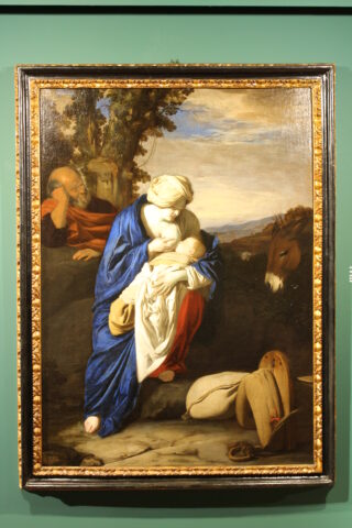 Quadro “Riposo nella fuga in Egitto” di Aniello Falcone, da poco restaurato e conservato nel Museo Diocesano di Napoli all'interno del Complesso Monumentale Donnaregina. 