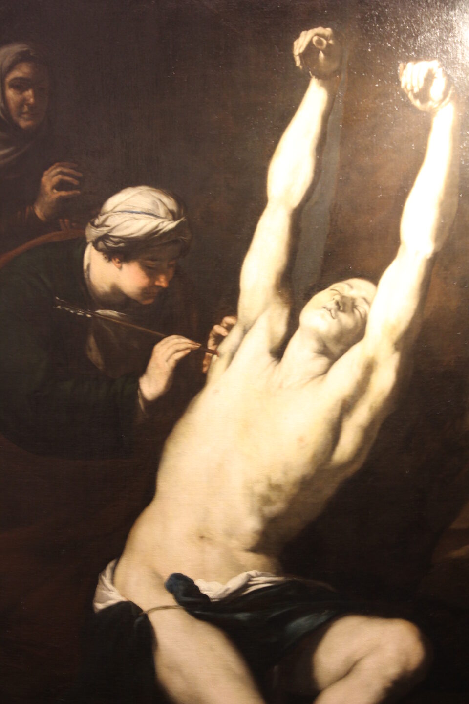 Quadro “San Sebastiano e le pie donne” di Luca Giordano, opera in cui la figura femminile di Sant'Irene è in primo piano. 
