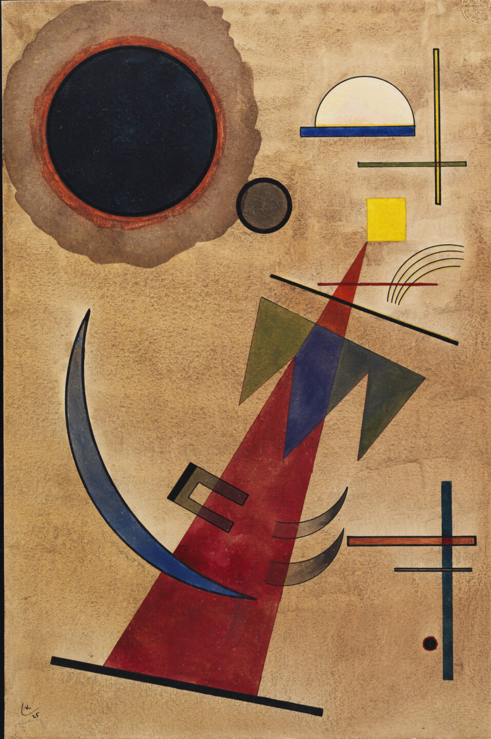 “Rot in Spitzform”, opera di Kandinskij esposta al MART di Rovereto.