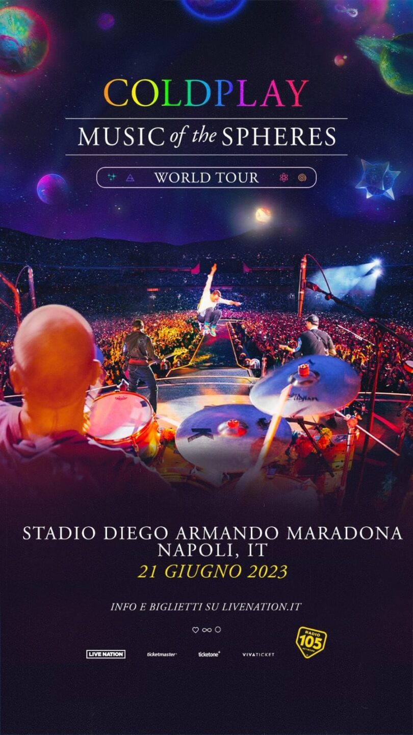 Coldplay in concerto a Napoli: acquista il biglietto