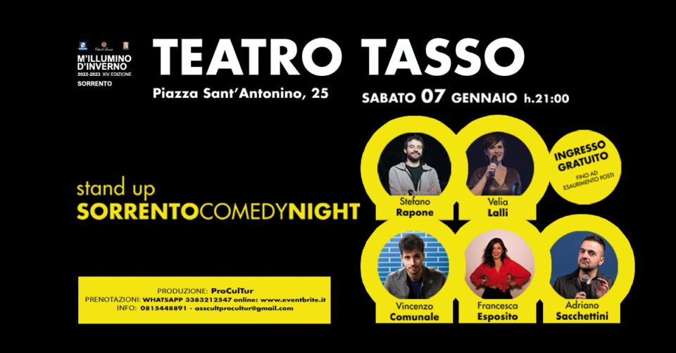 Sorrento Comedy Night – Stand up: lo spettacolo gratuito