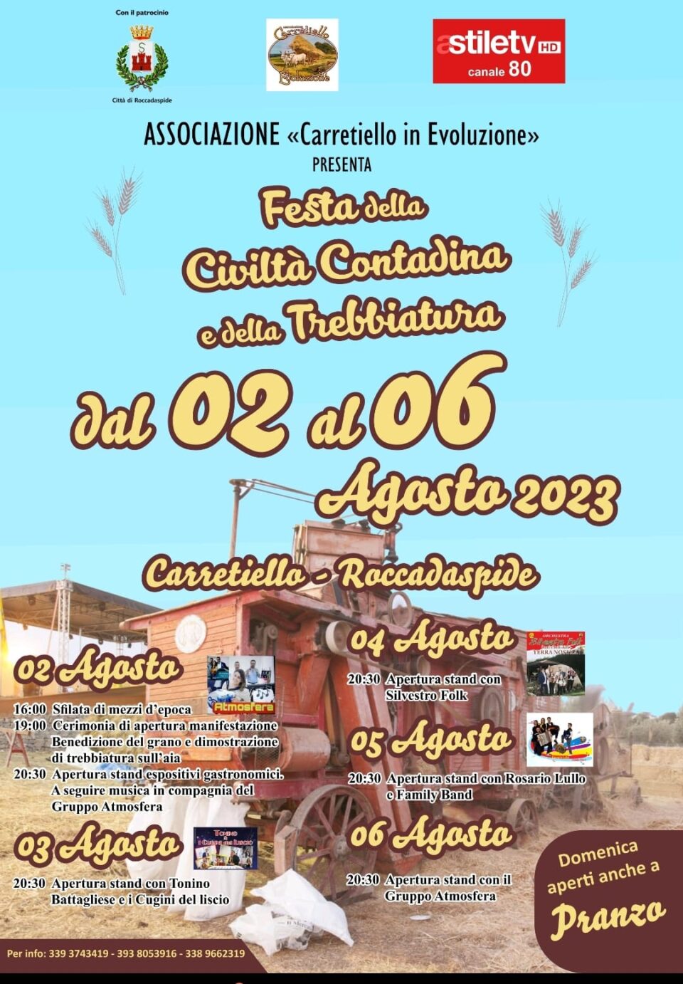 Festa della Civiltà Contadina e della Trebbiatura 2023 a Roccadaspide (SA)