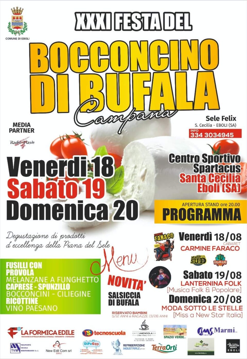 Festa del Bocconcino di Bufala Campana 2023 ad Eboli (SA)
