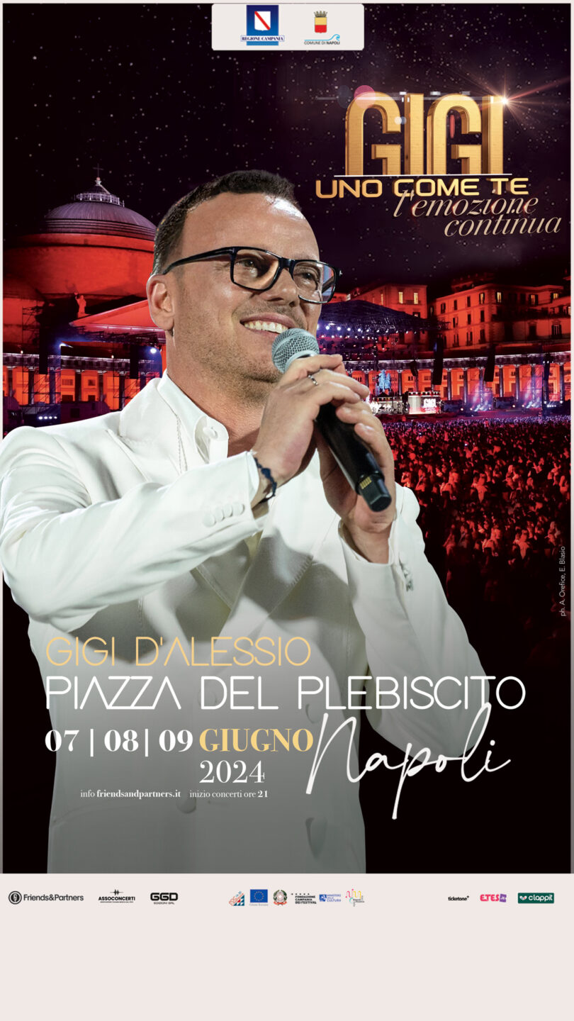Gigi D'Alessio a Piazza del Plebiscito: acquista il biglietto del concerto