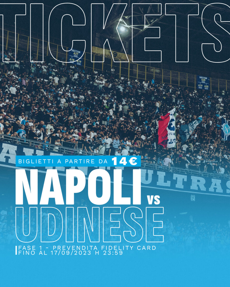 Napoli - Udinese: acquista il biglietto