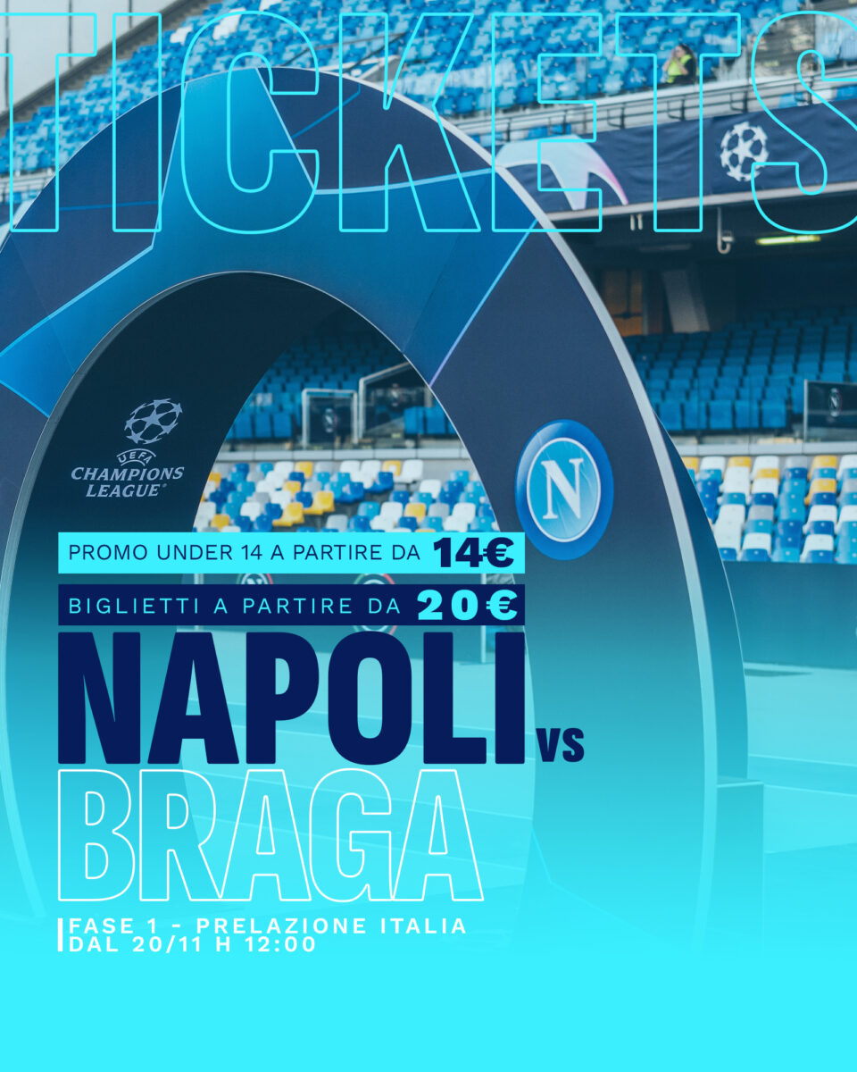 Napoli - Braga: acquista il biglietto