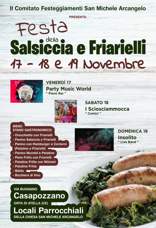 Festa della Salsiccia e Friarielli 2023 a Orta di Atella (CE)