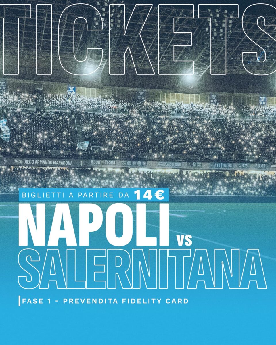 Napoli - Salernitana: acquista il biglietto
