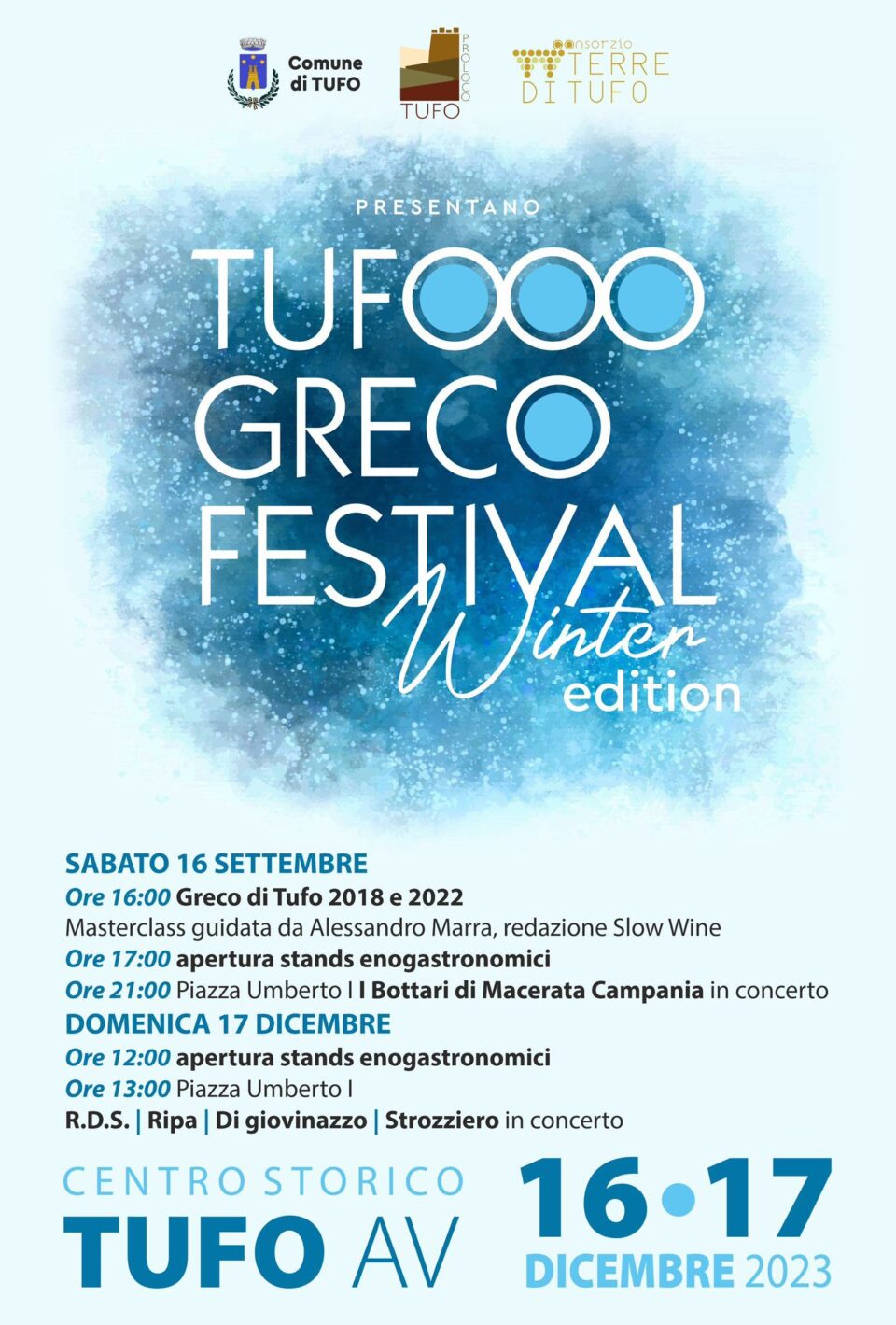 Tufo Greco Festival a Tufo (AV) 2023: il programma