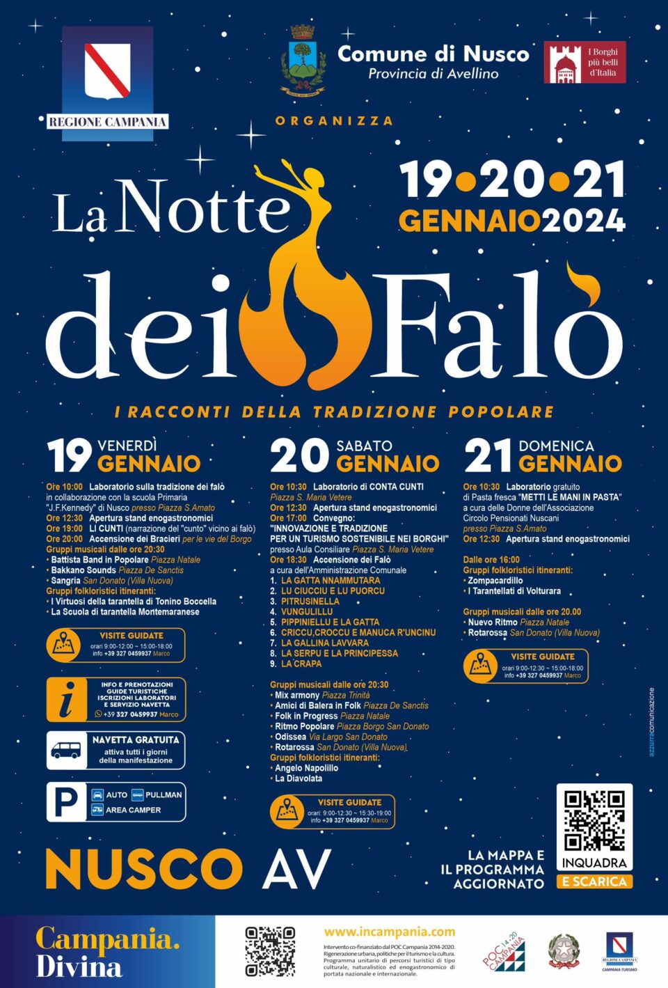 La Notte dei Falò a Nusco (AV) 2024: il programma dell'evento gratuito